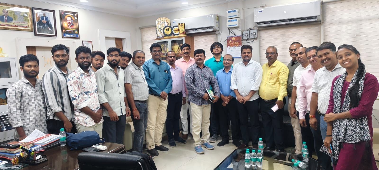 The team at a meeting
